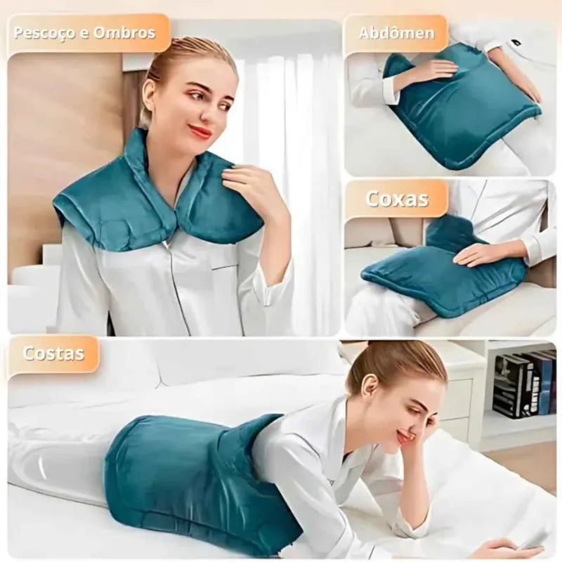 Manta Cervical com Aquecimento – Relaxamento para Pescoço e Ombros