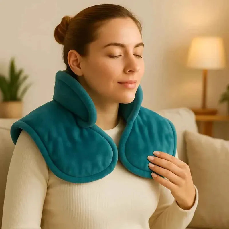 Manta Cervical com Aquecimento – Relaxamento para Pescoço e Ombros