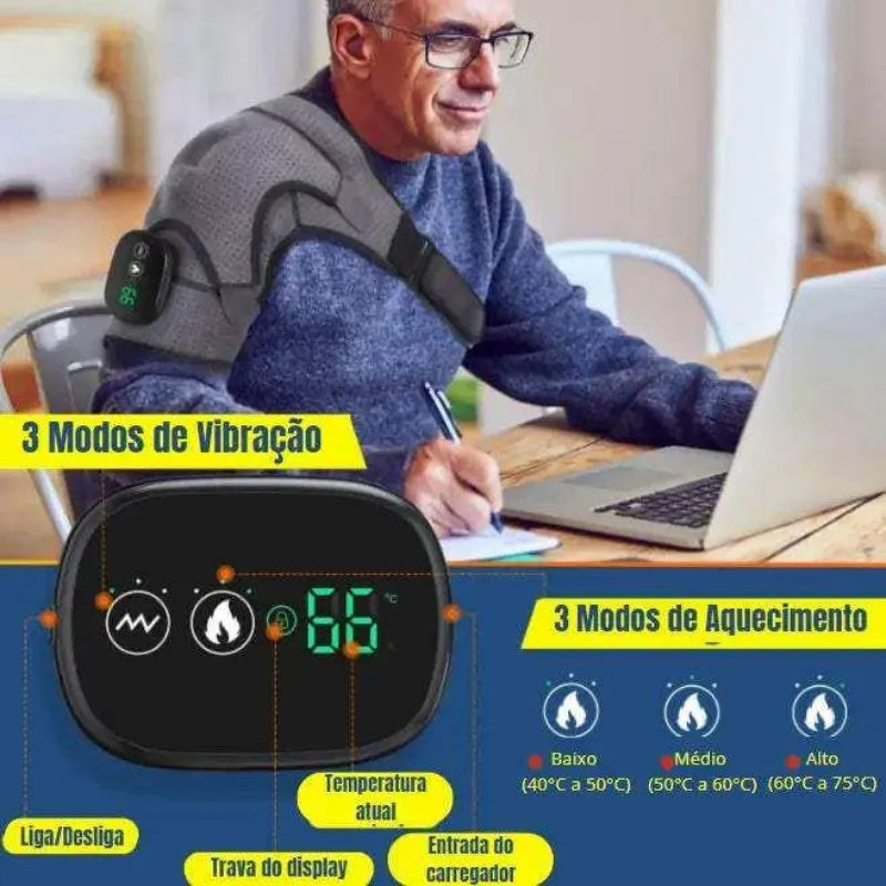 Massageador de Ombro com Aquecimento – Elimine Dor e Tensão em Minutos