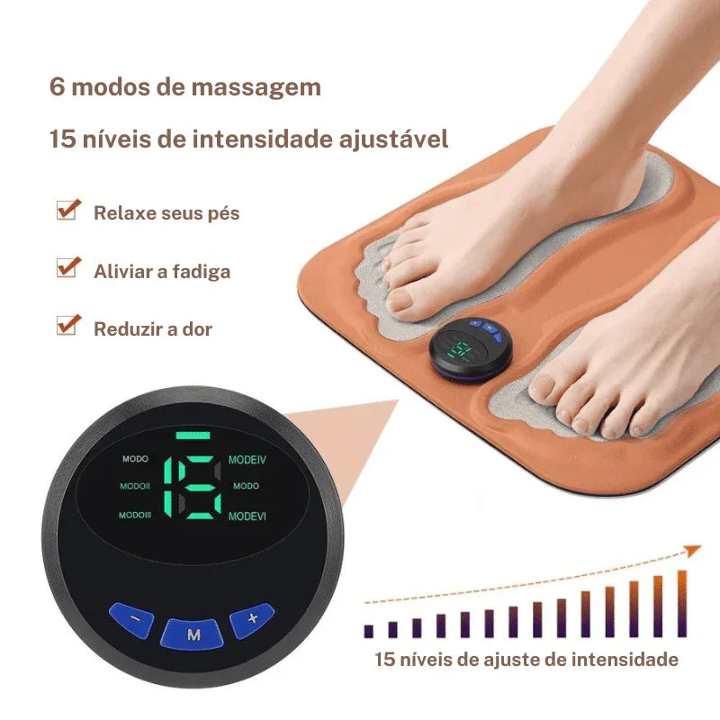 Almofada de Massagem Inteligente para Pés - Relaxamento e Circulação